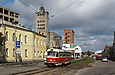 Tatra-T3SU #416 12-го маршрута на улице Красноармейской перед перекрестком с улицей Чеботарской