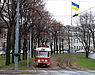 Tatra-T3SU #416 12-го маршрута на проспекте Ленина перед перекрестком с проспектом Ленина