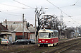 Tatra-T3SU #416 27-го маршрута на улице Академика Павлова в районе остановки "Сабурова дача"