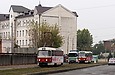 Tatra-T3SUCS #416 12-го маршрута и #337 1-го маршрута на улице Евгения Котляра