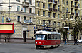 Tatra-T3SU #419 маршрута 27-А поворачивает с площади Розы Люксембург на улицу Университетскую