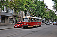 Tatra-T3SU #424 12-го маршрута на улице Мироносицкой перед перекрестком с улицей Веснина