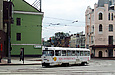 Tatra-T3SU #425 маршрута 27-Б поворачивает с улицы Университетской на площадь Розы Люксембург