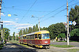 Tatra-T3SU #457-458 27-го маршрута на улице Академика Павлова возле остановки "ВНИИТ "Электромаш"
