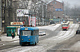 Tatra-T3SU #461 7-го маршрута на улице Университетской перед площадью Розы Люксембург