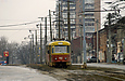 Tatra-T3SU #461 27-го маршрута на улице Октябрьской Революции в районе улицы Пахаря