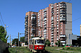 Tatra-T3SU #468 20-го маршрута на улице Клочковской в районе улицы Завода "Комсомолец"