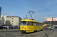 Tatra-T3SU #474 2-го маршрута поворачивает с улицы Клочковской на Новый мост