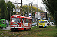 Tatra-T3SU #477 и Tatra-T3SU #511 2-го маршрута на улице Клочковской возле конечной станции "Улица Новгородская"