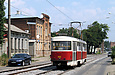 Tatra-T3SUCS #485 28-го маршрута на улице Гольдберговской возле улицы Миргородской