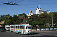 Tatra-T3SU #511 2-го маршрута на пересечении улицы Клочковской, спуска Халтурина и площади Пролетарской