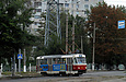 Tatra-T3SU #511 8-го маршрута поворачивает с улицы Плехановской на улицу Морозова