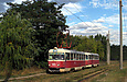 Tatra-T3SU #513-514 26-го маршрута на улице Героев труда в районе Лазьковского моста