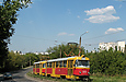 Tatra-T3SU #515-516 22-го маршрута на проспекте Тракторостроителей