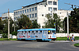 Tatra-T3SU #515 8-го маршрута на Салтовском шоссе на перекрестке с улицей Гвардейцев Широнинцев