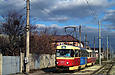 Tatra-T3SU #515-516 26-го маршрута на улице Шевченко в районе Новоисаевского переулка