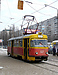 Tatra-T3SU #517 27-го маршрута на улице Академика Павлова на остановке "Станция метро "Студенческая"