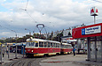 Tatra-T3SU #517-518 26-го маршрута на улице Героев труда следует по объездной линии