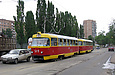 Tatra-T3SU #519-520 27-го маршрута на улице Кирова возле пересечения с проспектом Гагарина