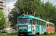 Tatra-T3SU #519-520 26-го маршрута на улице Героев труда между перекрестком с улицей Гвардейцев Широнинцев и Салтовским рынком