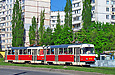 Tatra-T3SU #519-520 26-го маршрута на проспекте Тракторостроителей в районе улицы Тимуровцев