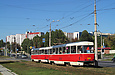Tatra-T3SU #519-520 20-го маршрута на улице Клочковской возле перекрестка с улицами Семена Кузнеца и Новгородской