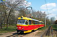Tatra-T3SU #581-582 26-го маршрута на улице Героев труда возле остановки "Микрорайон 531"