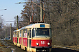 Tatra-T3SU #581-582 26-го маршрута на проспекте Тракторостроителей в районе улицы Яблоневой