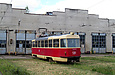 Tatra-T3SU #581 возле производственного корпуса в Салтовском трамвайном депо
