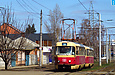 Tatra-T3SU #581-582 26-го маршрута на улице Шевченковозле станции метро "Киевская"