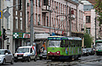 Tatra-T3SU #581 8-го маршрута на улице Молочной перед поворотом на улицу Плехановскую