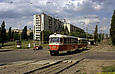 Tatra-T3SU #583-584 23-го маршрута на пересечении проспекта Тракторостроителей и улицы Героев Труда