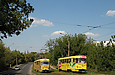 Tatra-T3SU #583 8-го маршрута и #772-773 26-го маршрута на проспекте Тракторостроителей