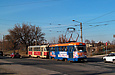Tatra-T3SU #585-586 26-го маршрута на улице Веринской возле переккрестка с улицей Новохарьковской