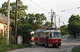 Tatra-T3SU #587 27-го маршрута на конечной станции "Новоселовка"