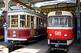Tatra-T3SU #589 и Х #100 в производственном корпусе Коминтерновского трамвайного депо