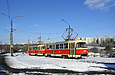Tatra-T3SU #589-590 23-го маршрута на проспекте Тракторостроителей между остановками "535а микрорайон" и "603 микрорайон"
