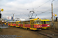 Tatra-T3SU #597-594 22-го маршрута возле станции метро "Героев труда"