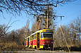 Tatra-T3SU #601-602 26-го маршрута на Московском проспекте на остановке "Улица Плиточная"