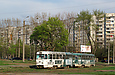 Tatra-T3SU #616-771 26-го маршрута поворачивает с Салтовского шоссе на проспект Тракторостроителей