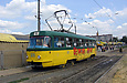 Tatra-T3SU #619 16-го маршрута на улице Героев Труда возле одноименной станции метро