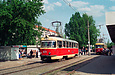 Tatra-T3SU #621 16-го маршрута на улице Героев труда в районе Салтовского рынка