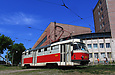 Tatra-T3SU #625 8-го маршрута на перекрестке Салтовского переулка и Салтовского шоссе