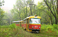 Tatra-T3SU #635-636 23-го маршрута заходит на конечную "Станция Лосево"