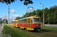 Tatra-T3SU #641-642 22-го маршрута на улице Сумской