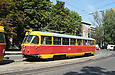 Tatra-T3SU #641-642 22-го маршрута на улице Пушкинской возле перекрестка с улицей Веснина