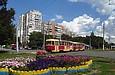 Tatra-T3SU #641-642 26-го маршрута на улице Героев Труда на перекрестке с улицей Гвардейцев Широнинцев