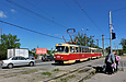 Tatra-T3SU #645-646 23-го маршрута на проспекте Тракторостроителей перед перекрестком с улицей Краснодарской