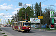 Tatra-T3SU #645-646 маршрута 16-А на улице Веринской возле Цветущего переулка