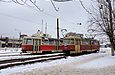 Tatra-T3SU #651 и Tatra-T3SUCS #632 8-го маршрута на конечной станции "602 микрорайон"